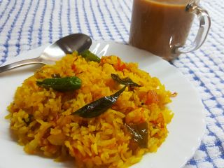 Aloo Poha with Tea